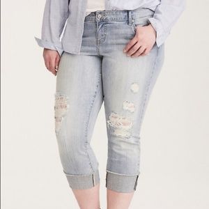 torrid Jeans - TORRID SIZE 20 BOYFRIEND JEAN LACE UNDERLAY torrid Jeans - TORRID SIZE 20 BOYFRIEND JEAN LACE UNDERLAY